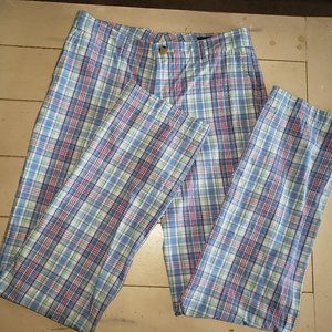 Vineyard Vines Mens Slim Fit Plaid Breaker Pants … - image 1